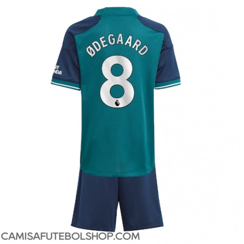 Camisa de time de futebol Arsenal Martin Odegaard #8 Replicas 3º Equipamento Infantil 2023-24 Manga Curta (+ Calças curtas)